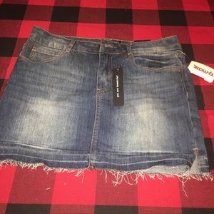Jean high waisted skirt